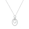 Collier Femme Ovales ARGENT 925/1000 et Oxydes