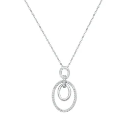Collier Femme Ovales ARGENT 925/1000 et Oxydes