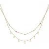 Collier Femme Pampilles EDORA PLAQUE OR et Oxydes EDO66700074