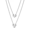 Collier Femme Pandora Moments Double rang Cœur 393207C00