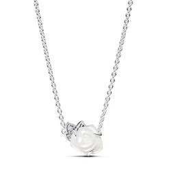 Collier Femme Pandora Moments Rose Blanche en Fleur 393206C01