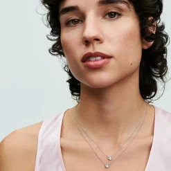 Collier Femme Pandora Moments Double rang Cœur 393207C00