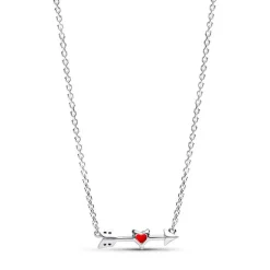 Collier Femme Pandora Moments Flèche & Cœur en Verre de Murano 393669C01