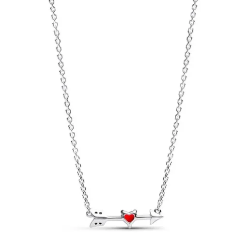 Collier Femme Pandora Moments Flèche & Cœur en Verre de Murano 393669C01