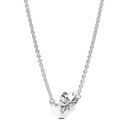 Collier Femme Pandora Moments Rose Blanche en Fleur 393206C01