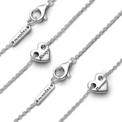 Collier Femme Pandora Moments Double rang Cœur 393207C00