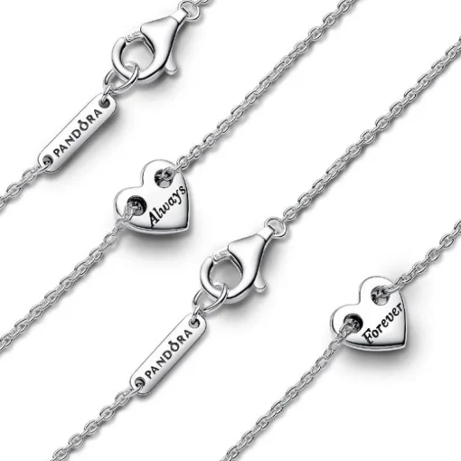 Collier Femme Pandora Moments Double rang Cœur 393207C00