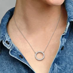 Collier Femme Pandora Signature Cercle Scintillant 590514CZ