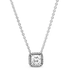 Collier Femme Pandora Timeless Halo Scintillant Carré 396241CZ