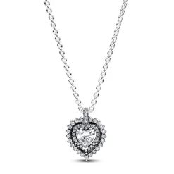 Collier Femme Pandora Timeless à Pendentif Halo Cœur Scintillant 393099C01