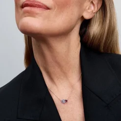Collier Femme Pandora Timeless à Pendentif Cœurs Halo 393632C01