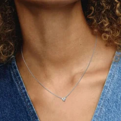 Collier Femme Pandora Timeless Cœur Trois Pierres 393014C01