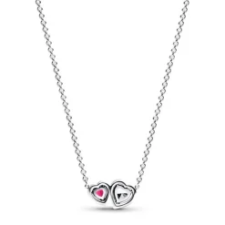 Collier Femme Pandora Timeless à Pendentif Cœurs Halo 393632C01