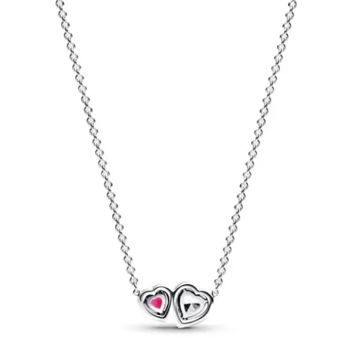 Collier Femme Pandora Timeless à Pendentif Cœurs Halo 393632C01
