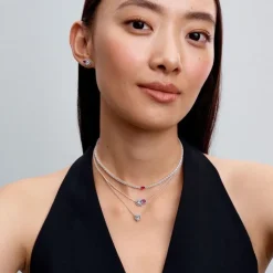Collier Femme Pandora Timeless à Pendentif Cœurs Halo 393632C01