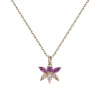 Collier femme papillon EDORA PLAQUE OR et oxydes