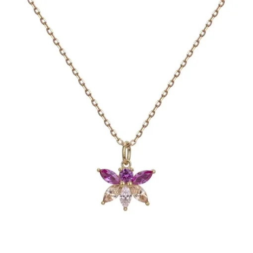 Collier femme papillon EDORA PLAQUE OR et oxydes