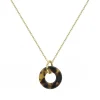 Collier Femme PHEBUS acier doré et acetate