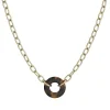 Collier Femme PHEBUS acier doré et acetate