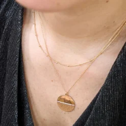 Collier Femme SAUNIER HORIZON Plaqué Or