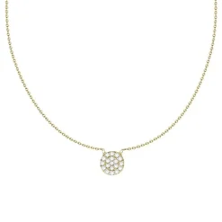 Collier femme SCINTILL AGATHA laiton plaqué or et oxydes