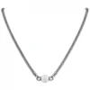 Collier Femme Serpent EDORA Acier et Céramique Blanche