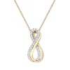 Collier Femme Signes INFINI OR 375/1000 Bicolore et Oxydes