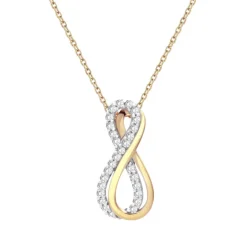 Collier Femme Signes INFINI OR 375/1000 Bicolore et Oxydes