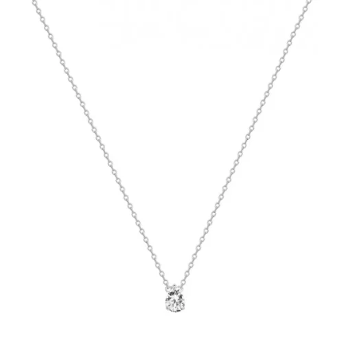 Collier Femme Solitaire ARGENT 925/1000 et Oxyde