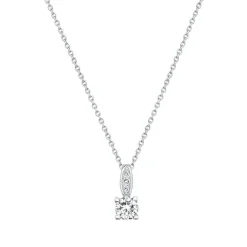 Collier Femme Solitaire ARGENT 925/1000 et Oxydes