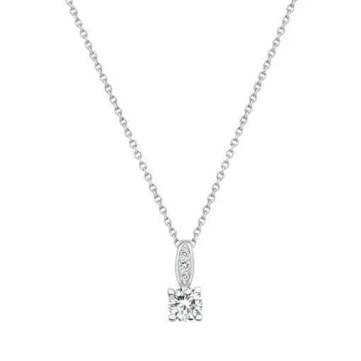 Collier Femme Solitaire ARGENT 925/1000 et Oxydes