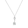 Collier Femme Solitaire ARGENT 925/1000 et Oxydes
