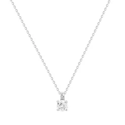Collier Femme Solitaire ARGENT 925/1000 et Oxyde