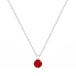 Collier Femme Solitaire EDORA ARGENT 925/1000 et Spinelle