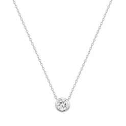 Collier Femme solitaire EDORA ARGENT 925/1000 et Oxyde