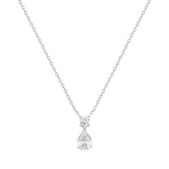 Collier Femme solitaire EDORA ARGENT 925/1000 et Oxydes