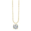 Collier Femme Solitaire EVIDENCE OR 750/1000 Jaune et Diamant 0,15 Carat CN30718D