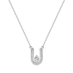 Collier Femme Solitaire EDORA ARGENT 925/1000 et Oxydes
