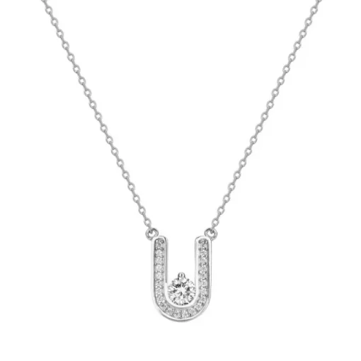 Collier Femme Solitaire EDORA ARGENT 925/1000 et Oxydes