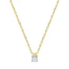 Collier Femme Solitaire OR 750/1000 Jaune et Diamant