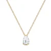 Collier Femme Solitaire OR 375/1000 Jaune et Oxydes