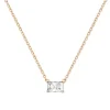 Collier Femme Solitaire OR 375/1000 Rose et Oxyde