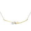 Collier Femme Solitaire OR 375/1000 Bicolore et Oxyde