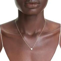 Collier Femme Solitaire Swarovski Imber Métal Doré et Cristaux 5684511