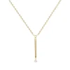 Collier Femme Solitaire Essentielle La Garçonne PLAQUE OR et Diamant