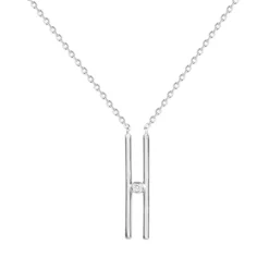 Collier Femme Solitaire Harmonie La Garçonne ARGENT 925/1000 et Diamant