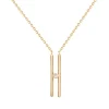 Collier Femme Solitaire Harmonie La Garçonne PLAQUE OR et Diamant