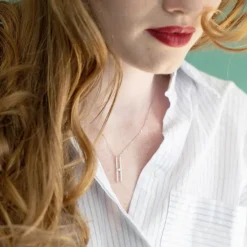 Collier Femme Solitaire Harmonie La Garçonne ARGENT 925/1000 et Diamant