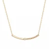 Collier Femme Solitaire Indécise La Garçonne PLAQUE OR et Diamant