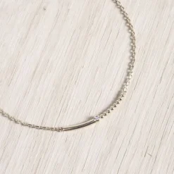 Collier Femme Solitaire Indécise La Garçonne PLAQUE OR et Diamant